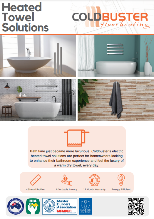 Vertical Heated Towel Rails Coldbuster Underfloor Heating